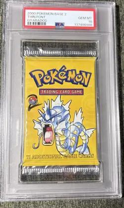 2000 POKEMON BASE SET 2 GYARADOS SEALED BOOSTER PACK PSA 10 🔥VINTAGE 🔥 Low Pop - Image 1