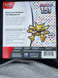 TCG Scarlet & Violet Alakazam EX Pokemon 151 Collection Box - Image 2