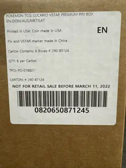 Pokemon TCG Lucario VSTAR Premium Pin Box Sealed Case (6boxes In Case) - Image 2