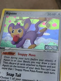 Pokemon EX Unseen Forces Aipom Stamped Reverse Holo 34/115 - Image 2