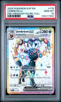 2025 POKEMON SVP PROMO PREMIUM FIGURE COLLECTION #176 UMBREON EX PSA 10 - Image 1