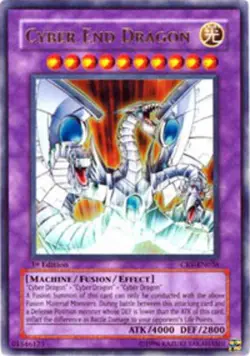 Heavily Played Cyber End Dragon - CRV-EN036 - Ultra Rare - 1st Edition - YuGiOh - Image 1