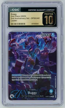 2025 One Piece 2nd Anniversary English Set Buggy OP09-042 CGC Pristine 10 - Image 1
