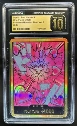 2025 One Piece Premium Booster Best Vol 2 Don!! Boa Hancock Gold CGC 10 PRISTINE - Image 1