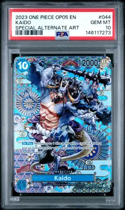 2023 ONE PIECE OP05-AWAKENING OF THE NEW ERA SPECIAL ALTERNATE ART KAIDO PSA 10 - Image 1