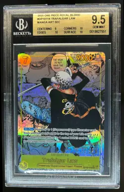2025 One Piece Royal Blood OP10 Trafalgar Law Manga Art SEC #OP10-119 BGS 9.5 - Image 1