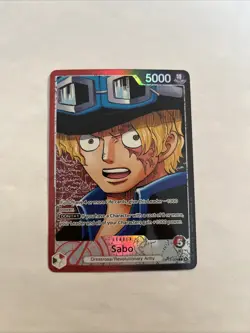 Sabo OP13-004 Alt Art Leader Carrying On His Will One Piece TCG English - Image 1