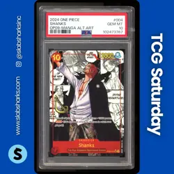 2024 ONE PIECE EMPEROR IN THE NEW WORLD #OP09-004 SHANKS SR MANGA ALT ART PSA 10 - Image 1