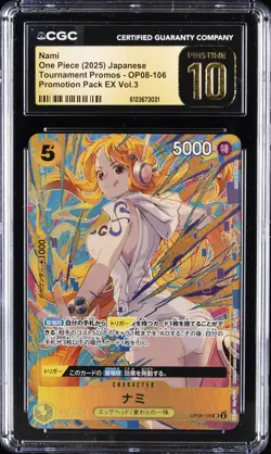 2025 ONE PIECE JPN TOURNAMENT PROMOS PROMO PACK EX VOL.3 NAMI CGC 10 PRISTINE - Image 1