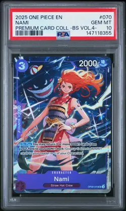 2025 ONE PIECE PREMIUM COLLECTION BEST SELECTION VOL.4 #070 NAMI PSA 10 - Image 1