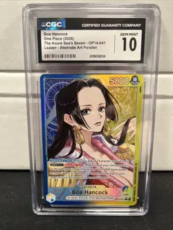 One Piece Boa Hancock Alt Art Leader OP14-041 CGC 10 - Image 1