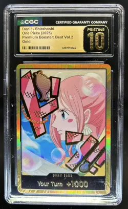 2025 One Piece Premium Booster Best Vol 2 Don!! Shirahoshi Gold BGS 10 PRISTINE - Image 1
