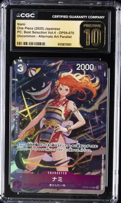 2025 ONE PIECE JAPANESE PC: BEST SELECTION VOL.4 #OP09-070 NAMI CGC 10 PRISTINE - Image 1