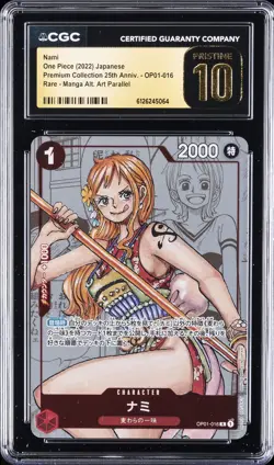 2022 ONE PIECE JPN PREMIUM COLLECTION 25TH ANNIVERSARY NAMI CGC 10 PRISTINE - Image 1