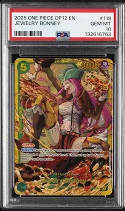 2025 ONE PIECE OP12-LEGACY OF THE MASTER #118 JEWELRY BONNEY PSA 10 - Image 1
