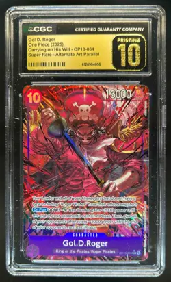 2025 One Piece Gol D. Roger Super Rare Alt Art #OP13-064 CGC 10 Pristine - Image 1
