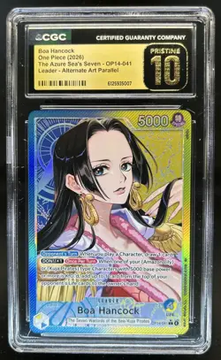 2026 One Piece Azure Sea's Seven Boa Hancock Leader Alt Art #OP14-041 CGC 10 - Image 1
