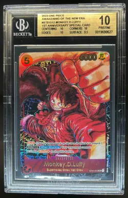 2023 One Piece New Era Monkey.D.Luffy 1st Anniversary Special #ST01-012 BGS 10 - Image 1