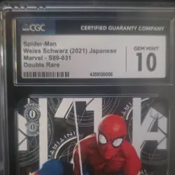 Spider-Man Weiss Schwarz Marvel S89-031 Double Rare 2021 CGC 10 - Image 4