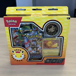 Pokemon TCG 2026 Pokemon Day Sealed Box Pikachu Promo Card & 3 Booster Packs - Image 1