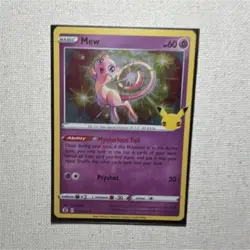 Pokemon Mew 011/025 Celebrations Holo Rare Basic 60 HP Psyshot Pokemon Card - Image 1