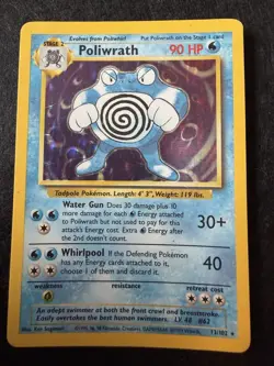 POLIWRATH - 13/102 - Base Set - Holo - Pokemon Card - HP - Image 1