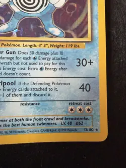 POLIWRATH - 13/102 - Base Set - Holo - Pokemon Card - HP - Image 5
