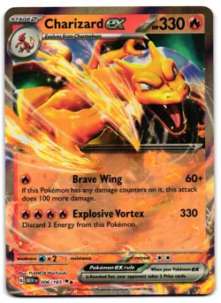 Charizard ex 006/165 - 151 Double Rare Pokemon TCG - M/LP Card - Image 1