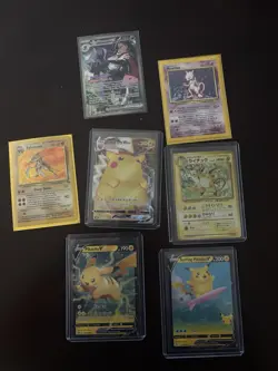 Pokemon TCG Mixed Card Lot Foil Regular 7 Cards Pikachu Mewtwo Kabutops - Image 1
