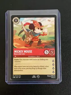 Disney D23 2022 Mickey Mouse Brave Little Tailor 1st Ed Promo Card Lorcana TCG - Image 1