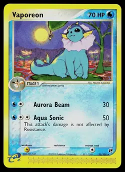 Pokemon Card - Vaporeon Sandstorm 25/100 Rare - Image 1