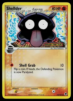 Pokemon Card - Shellder Dragon Frontiers 63/101 Common Reverse Holo STAMPED - Image 1