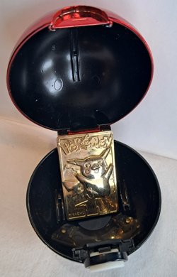 30th Anniversary Pikachu 1999 Burger King 23K Gold Plated Card Ball 30 Years - Image 1