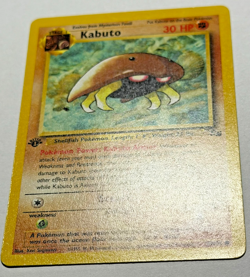 1999 Pokemon Card Game Kabuto First Edition Fossil 50/62 Common Light Play LP #1 - Image 3