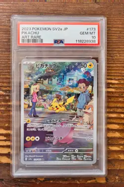 PSA 10 Pikachu Art Rare AR 173/165 Pokemon Card 151 Japanese SV2a Pokemon Card - Image 1