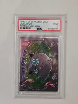 Pokemon Card Japanese - Jigglypuff - Meiji - Promo Embossed - PSA 9 Mint - Image 1