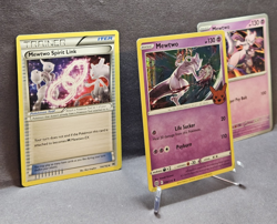 Mewtwo 3 Card Lot – 2x 130HP Holo + Mewtwo Spirit Link – LP – Pokemon TCG - Image 3