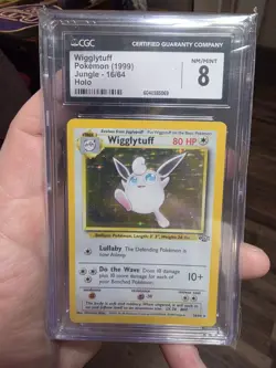 CGC 8 Wigglytuff 16/64 Holo Jungle Pokemon Card. Vintage. Rare. - Image 1