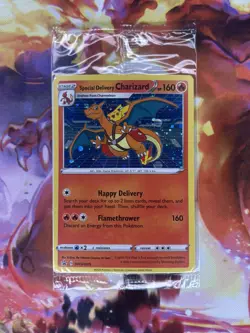 Pokemon TCG Special Delivery Charizard SWSH075 Official Sealed Promo Card - Image 1