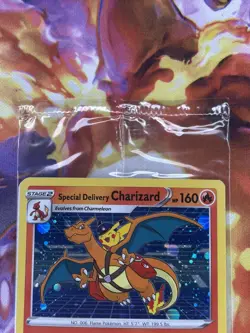 Pokemon TCG Special Delivery Charizard SWSH075 Official Sealed Promo Card - Image 4