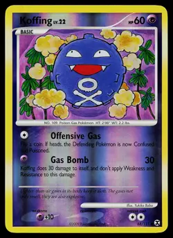 Pokemon Card - Koffing Rising Rivals 68/111 Common Reverse Holo - Image 1