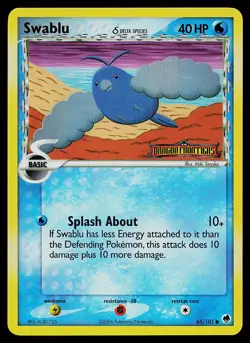 Pokemon Card - Swablu Dragon Frontiers 65/101 Common Reverse Holo STAMPED - Image 1
