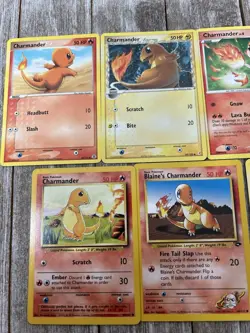 Pokemon 1999-2007 Charmander Lot (7 Cards) TCG Vintage [Mostly LP] - Image 3
