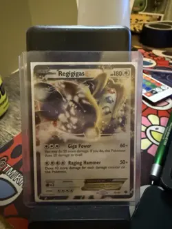 Pokemon Card - Regigigas EX Next Destinies 82/99 Ultra Rare Black & White Holo - Image 1