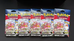 5 Packs!! Pokemon Pack Contains 25 Cards 1 Foil Guaranteed UNOPENED X 5 - Image 1