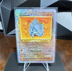 Pokemon Rhyhorn Legendary Collection Reverse Holo Card 2002 70 HP 90/110 - Image 1