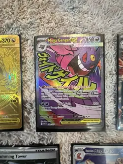 Pokemon TCG 11 Holo & Foil Cards Mega Dragonite GX, Mega Gengar GX, Mandibuzz GX - Image 3