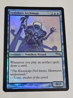 Vedalken Archmage FOIL Mirrodin Rare Magic The Gathering MTG Card - Image 1