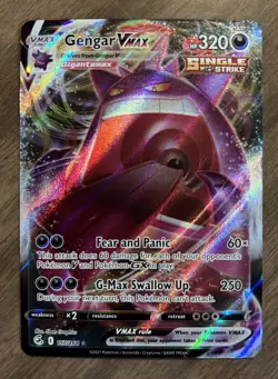 Pokemon TCG Gengar VMAX 157/264 Fusion Strike Ultra Rare Full Art Holo Card - Image 1