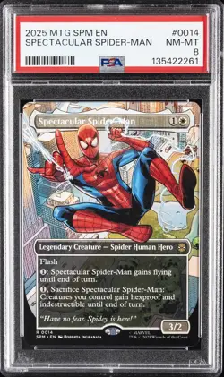 2025 MTG MARVEL'S SPIDER-MAN #0014 SPECTACULAR SPIDER-MAN PSA 8 - Image 1